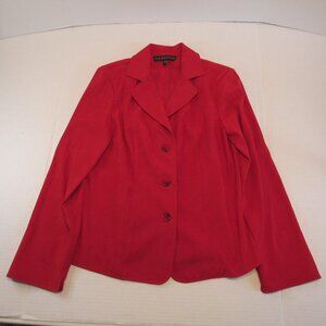 Harve Benard Red Button Close Collared Red Lightweight Vtg Blazer/Jacket Size M